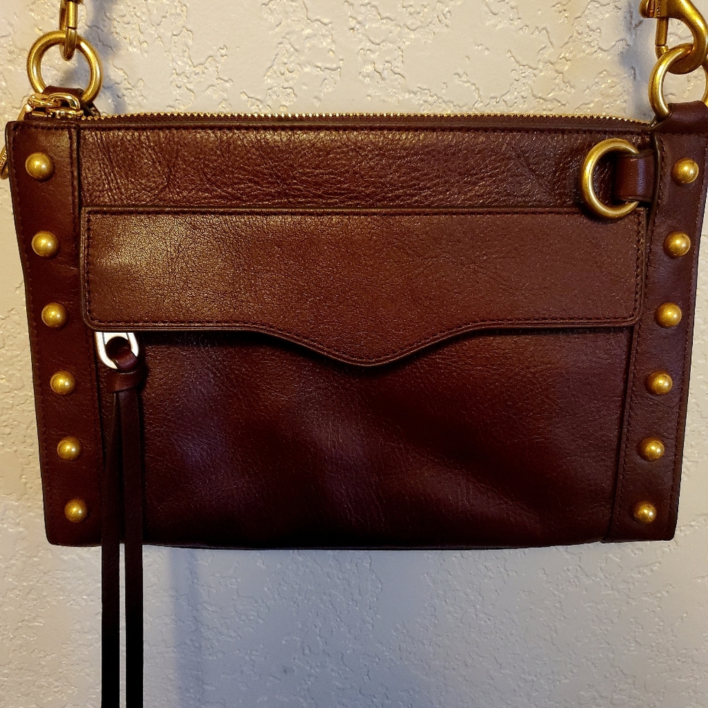 NWT - Rebecca Minkoff  Malbec (Burgundy) MAB Crossbody With Studs.